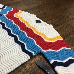 Cable Knit Rainbow Sweater